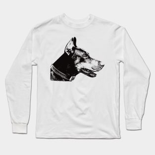 Dobermann Pinscher Face Design Long Sleeve T-Shirt